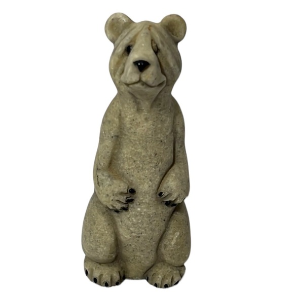 Quarry Critters Billy Polar Bear Stone 4.5” Made by Second Nature Vintage - Picture 1 of 4